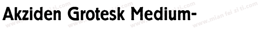 Akziden Grotesk Medium字体转换